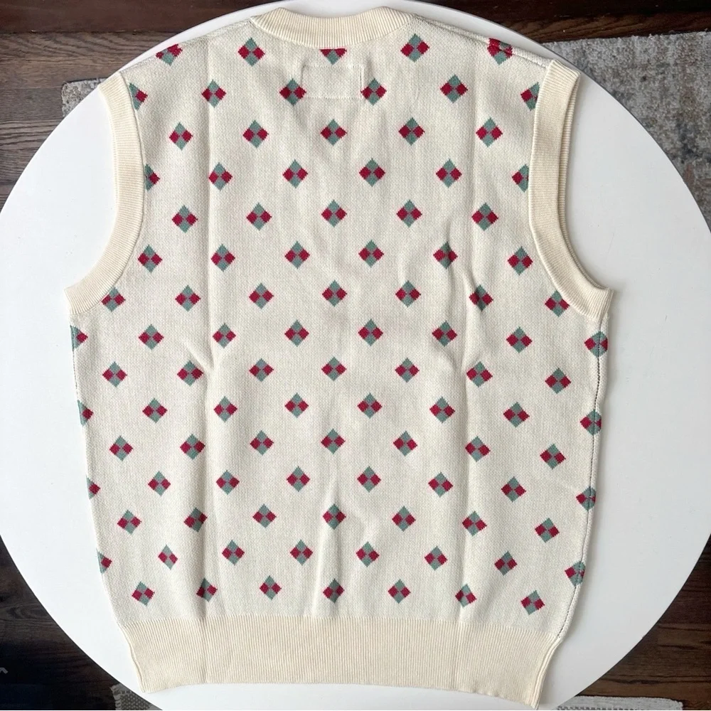 Bogey Boys by Macklemore Diamond Sweater Vest Banana Yellow Size Medium New